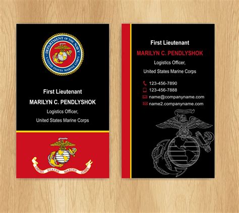 marine corps business cards online.